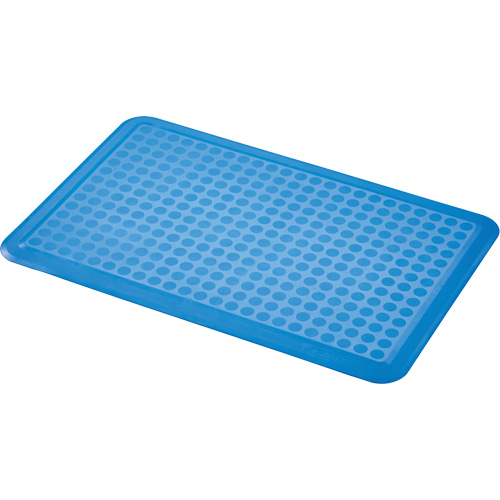 Notrax 526S0023BU Tapis antimicrobien et antifatigue 526 Sani-Flex, Rugueux/Textur&eacute;, 2' x 3' x 1/2", Bleu, Nitrile/Caoutchouc