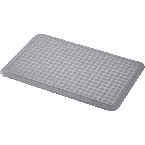 Notrax 526S0023GY Tapis antimicrobien et antifatigue 526 Sani-Flex, Rugueux/Textur&eacute;, 2' x 3' x 1/2", Gris, Nitrile/Caoutchouc