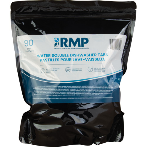 RMP Maintenance Products JQ900 Water Soluble Dishwasher Tabs, Pods