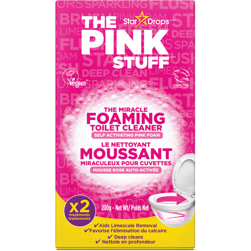 The Pink Stuff 824995 Nettoyant moussant autoactivant pour toilettes, 200 g