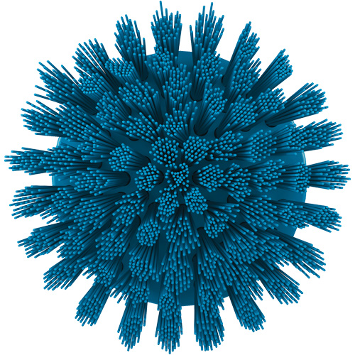 Vikan 87003 Brosse ronde HyDrive pour perceuse, Soies Tr&egrave;s ferme, Longueur de 3-1/10", Bleu