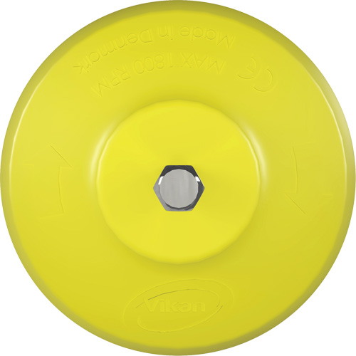 Vikan 87006 HyDrive Round Drill Brush, Extra Stiff Bristles, 3-1/10" Long, Yellow