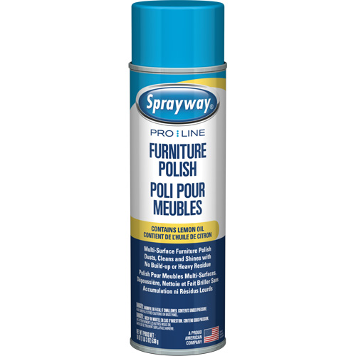 Sprayway SPRA811 Polissage pour mobilier Pro Line avec huile de citron, 19 oz., Canette a&eacute;rosol