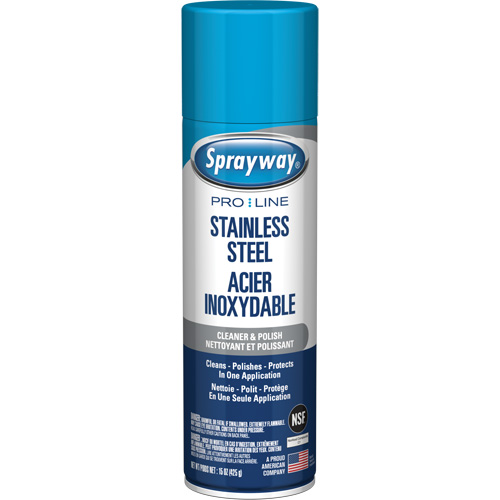 Sprayway SPRA58639 Pro Line Stainless Steel Cleaner & Polish, 15 oz., Aerosol Can