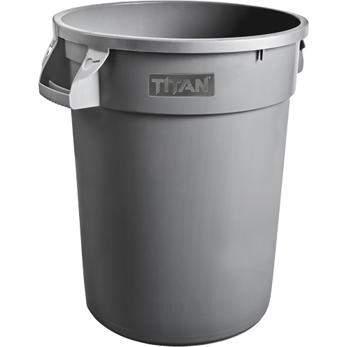 M2 Professional WM-PRH3232-G Grey Titan Garbage Container, Plastic, 32 US gal.