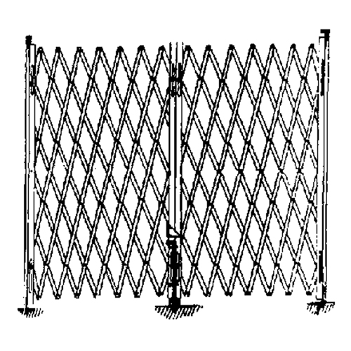 Illinois Engineered Products PFG865 Barri&egrave;res de s&eacute;curit&eacute; galvanis&eacute;es repliables, Repliable double fixe, 8' lo x 6' h d&eacute;ploy&eacute;