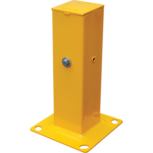 Vestil GR-H2R-DI-TP18-HDG POTEAU TUBULAIRE PR GARDE-FOU,18"H, 5" la x 18" h, Jaune