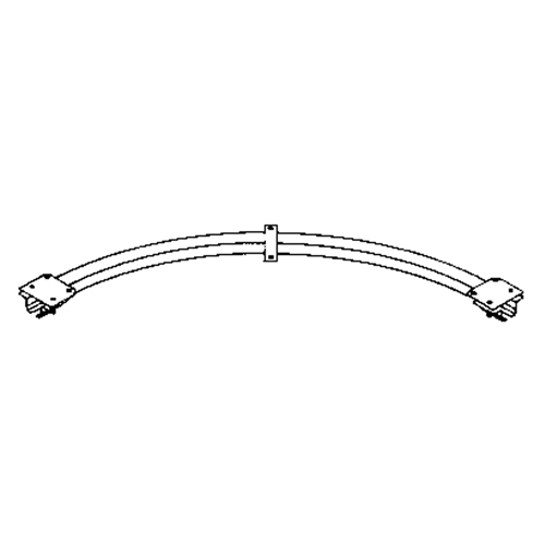 Duratrack 16CT3C Ceiling Mounted 90° Curved Curtain Partition Track, 3' L
