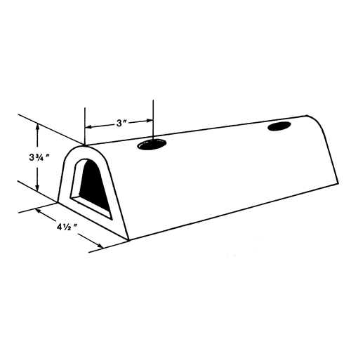 Ideal Warehouse Innovations 26-1130 D&eacute;fenses de quai en caoutchouc refoul&eacute;, Caoutchouc, 4-1/2" la x 12" lo x 3-3/4" p