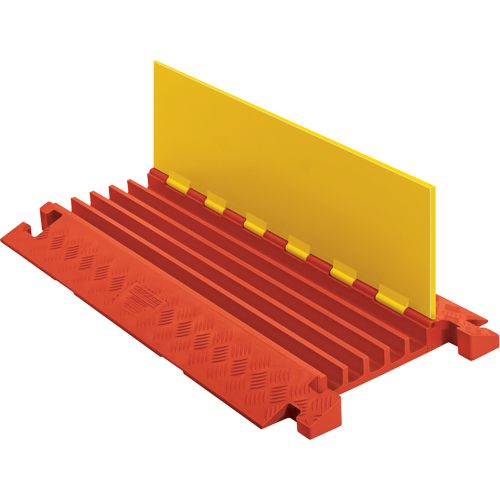 Checkers Industrial Products CP4X125-Y/O Linebacker&reg; Heavy Duty Hose Protector, 4 Channels, 36" L x 20" W x 2.31" H