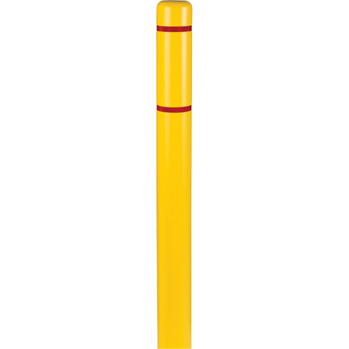 Innoplast BC452YR Polyethylene Bollard Covers, 4-1/2" Dia. x 52" L, Yellow