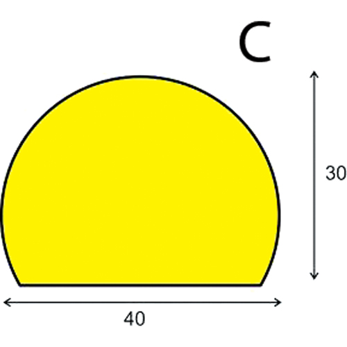 Knuffi 60-6722 Syst&egrave;mes polyvalents d'avertissement & de protection Soft Edge, Longueur 1 m