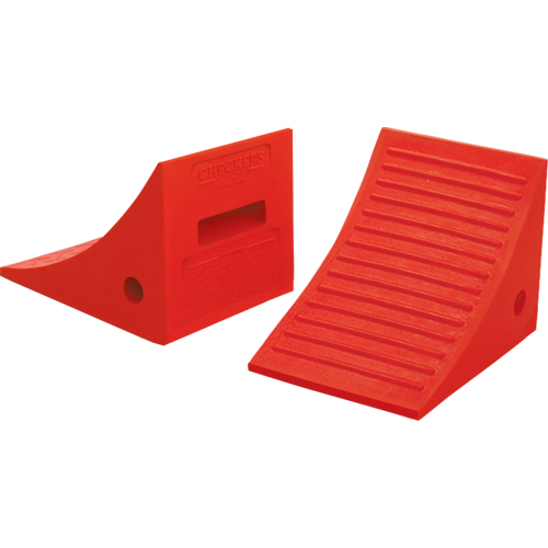 Checkers Industrial Products UC1600 Cales-roue pour usage g&eacute;n&eacute;ral, Polyur&eacute;thane, Orange, 8" la x 11-1/4" p x 8-1/4" h