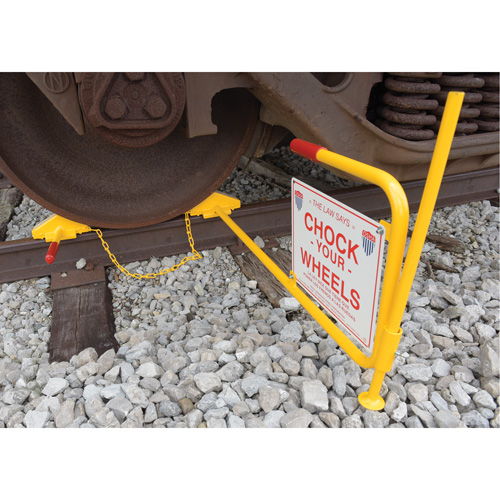 Vestil SRC/FRC Single Rail Chock With Flag Rail Combo