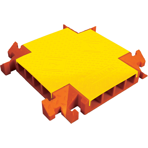 Checkers Industrial Products CPCR4X300-Y/O Protecteurs de c&acirc;bles &agrave; 4 canaux Linebacker pour usage g&eacute;n&eacute;ral, 4 connecteurs