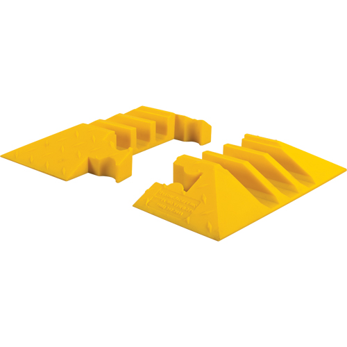 Checkers Industrial Products YJ3EB-225-Y Protecteur de c&acirc;ble robuste &agrave; 3 canaux Yellow Jacket, capuchons d'extr&eacute;mit&eacute;