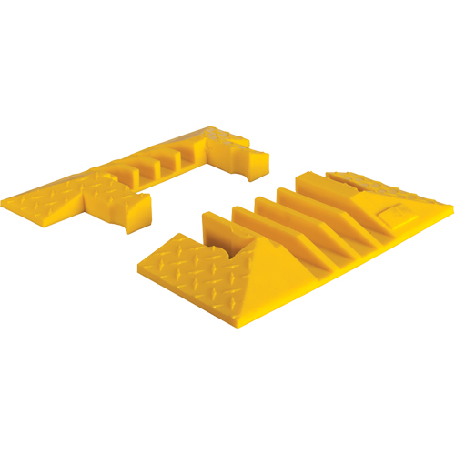 Checkers Industrial Products YJ4EB-125-Y Yellow Jacket&reg; 4-Channel Heavy Duty Cable Protector - End Caps