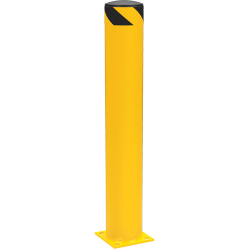 Vestil BOL-42-6.5 Safety Pipe Bollard, Steel, 42" H x 6-5/8" W, Yellow