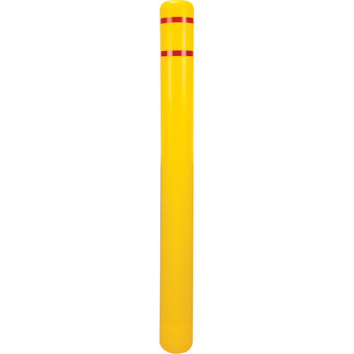 KLETON KI327 Capuchon en poly&eacute;thyl&egrave;ne pour borne de protection, 4-1/2" dia. x 52" l, Rouge/Jaune