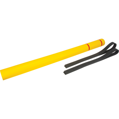 KLETON KI328 Capuchon en poly&eacute;thyl&egrave;ne pour borne de protection, 4-1/2" dia. x 64" l, Rouge/Jaune