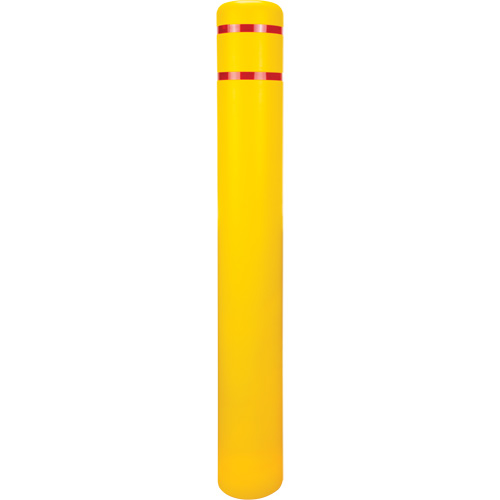 KLETON KI329 Capuchon en poly&eacute;thyl&egrave;ne pour borne de protection, 6-5/8" dia. x 52" l, Rouge/Jaune