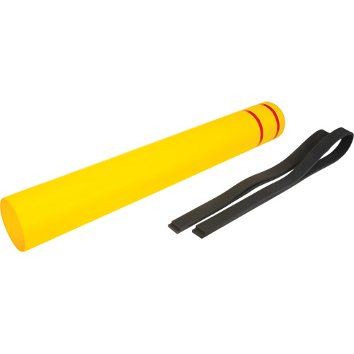 KLETON KI329 Capuchon en poly&eacute;thyl&egrave;ne pour borne de protection, 6-5/8" dia. x 52" l, Rouge/Jaune