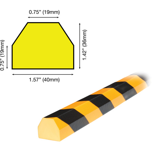 Knuffi 60-6830 Butoir de protection de surface mod&egrave;le CC 5M, Longueur 2'