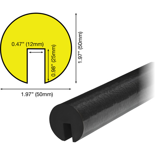 Knuffi 60-6890 B+ Profile 1M Edge Protection Bumper Guard, 3.25' (0.99 m) Long