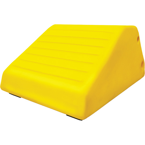 TORO WC-UY810 255 Ton Large Equipment Wheel Chock with Handle & Hole, Urethane, Yellow