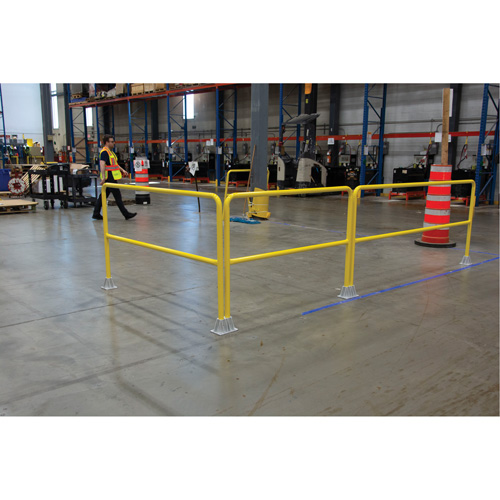 KLETON KI406 Garde-corps pour barri&egrave;re de s&eacute;curit&eacute;, Acier, 36" lo x 42" h, Jaune
