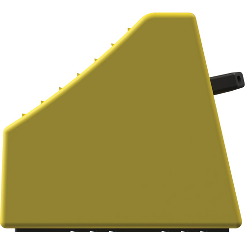 Checkers Industrial Products MC4011-NB Checkers Safety Heavy-Duty Ultra Class Mining Wheel Chock without Bracket, HDPE, Yellow, 14-1/2" W x 17-1/2" D x 16" H