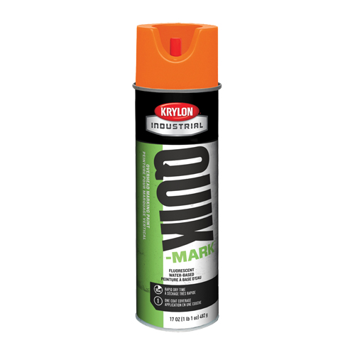 Krylon Industrial K04003000 Peinture de marquage industrielle &agrave; base d'eau pour le travail en hauteur Quik-Mark, 17 oz, Canette a&eacute;rosol