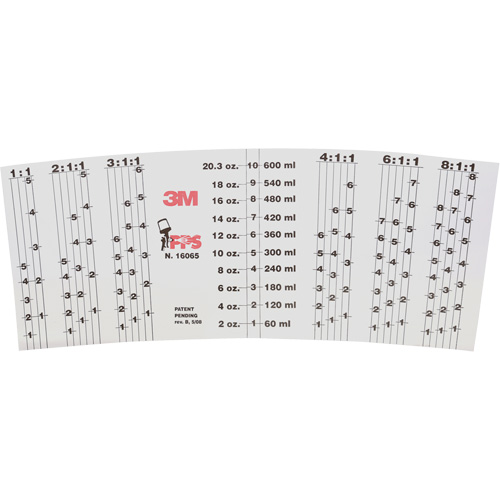 3M 16065 Bande &agrave; ins&eacute;rer indicatrice de rapport de m&eacute;lange pour godet PPS