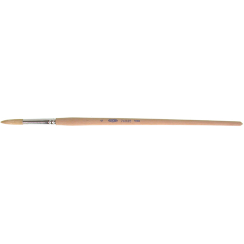 Osborn 0007403500 Pinceau de forme ronde en soies blanches pures pour marquage, Largeur de la brosse de 9/32", Soie blanche, Manche &agrave; Bois
