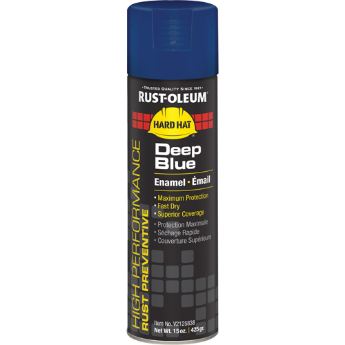 Rust-Oleum V2125838 V2100 System Enamel Spray Paint, Deep Blue, Gloss, 15 oz., Aerosol Can