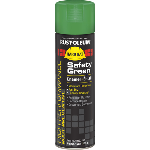 Rust-Oleum V2133838 Peinture-&eacute;mail en a&eacute;rosol syst&egrave;me V2100, Vert s&eacute;curit&eacute;, Brillant, 15 oz, Canette a&eacute;rosol