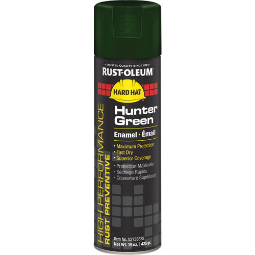 Rust-Oleum V2138838 V2100 System Enamel Spray Paint, Hunter Green, Gloss, 15 oz., Aerosol Can
