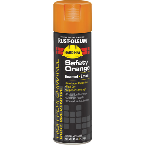 Rust-Oleum V2155838 Peinture-&eacute;mail en a&eacute;rosol syst&egrave;me V2100, Orange s&eacute;curit&eacute;, Brillant, 15 oz, Canette a&eacute;rosol