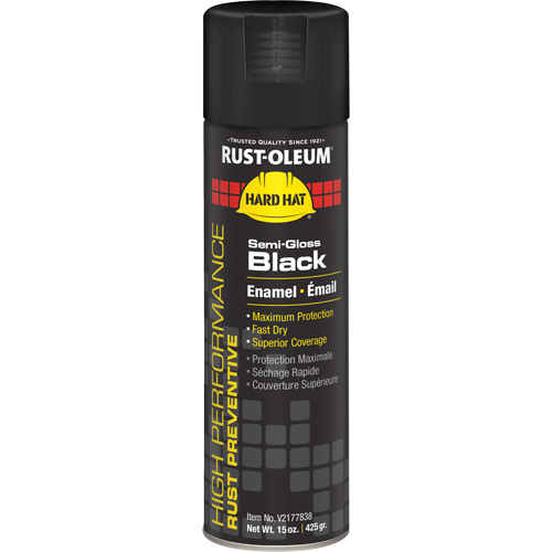 Rust Oleum V2177838 Enamel Spray Paint Semi Gloss Black Semi Gloss 15 oz. Aerosol Can