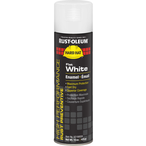 Rust-Oleum V2190838 Peinture-&eacute;mail en a&eacute;rosol syst&egrave;me V2100, Blanc mat, Fini mat profond, 15 oz, Canette a&eacute;rosol
