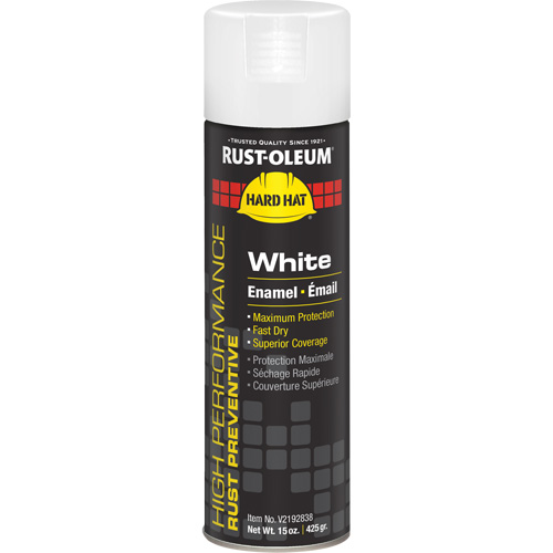Rust-Oleum V2192838 V2100 System Enamel Spray Paint, White, Gloss, 15 oz., Aerosol Can