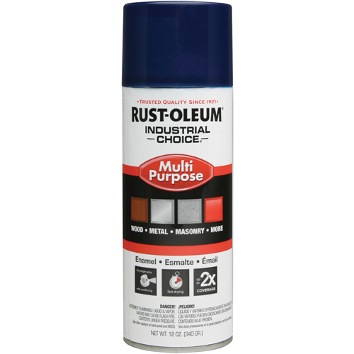 Rust-Oleum 1622830V Peinture en a&eacute;rosol &agrave; usages multiples syst&egrave;me 1600 Industrial Choice, Bleu royal, Brillant, 12 oz, Canette a&eacute;rosol