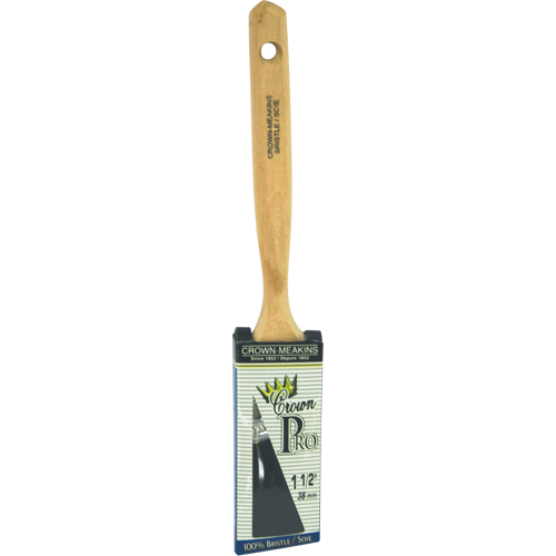 Crown-Meakins 011115 Crown Pro Straight Paint Brush, Bristle, Wood Handle, 1-1/2" Width