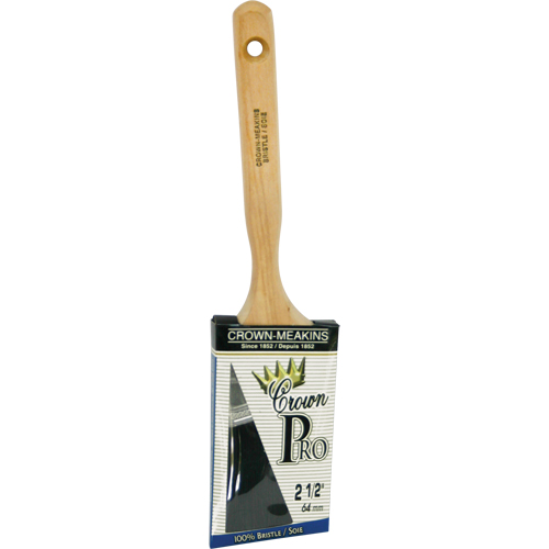Crown-Meakins 011125 Crown Pro Straight Paint Brush, Bristle, Wood Handle, 2-1/2" Width