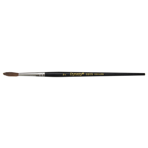 Felton Brushes 10917 Black Pointed Bristle Artist Brush, 4 mm Brush Width, Camel Hair, Wood Handle