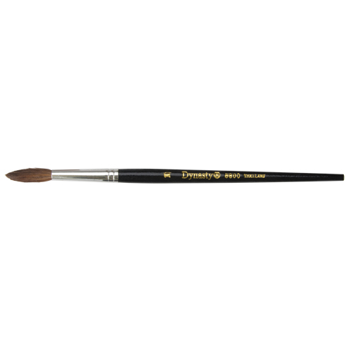 Felton Brushes 109110 Black Pointed Bristle Artist Brush, 5.7 mm Brush Width, Camel Hair, Wood Handle