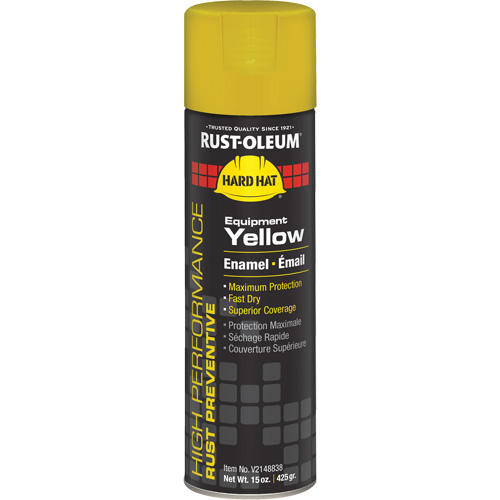 Rust-Oleum V2148838 Peinture High Performance V2100, Jaune &eacute;quipement, Brillant, 15 oz, Canette a&eacute;rosol