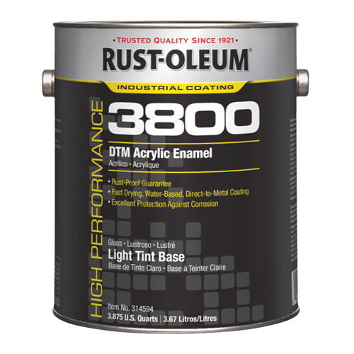 Rust-Oleum 314594 3800 High-Performance DTM Acrylic Enamel, Gallon, Tint Base