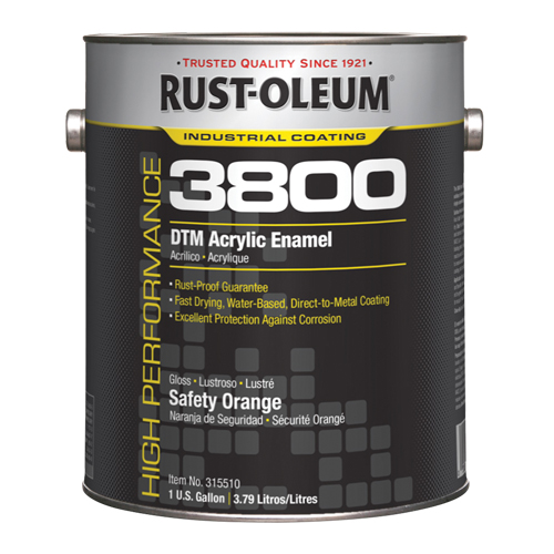 Rust-Oleum 315510 3800 High-Performance DTM Acrylic Enamel, Gallon, Orange