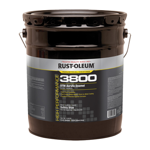 Rust-Oleum 316538 &eacute;mail acrylique DTM haute performance 3800, 5 gal., Seau, Bleu